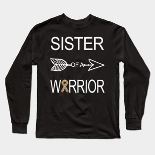 Sister Of A Warrior Shirt Autism Awareness Long Sleeve T-Shirt